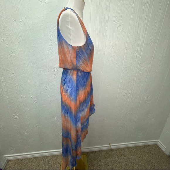 Paper Doll Dress! Size Medium! Evening Cocktail Party Hi-Lo Pastel Watercolor - Picture 6 of 16